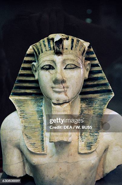 Bust of Thutmose III. Egyptian civilisation, New Kingdom, Dynasty XVIII. Cairo, Egyptian Museum