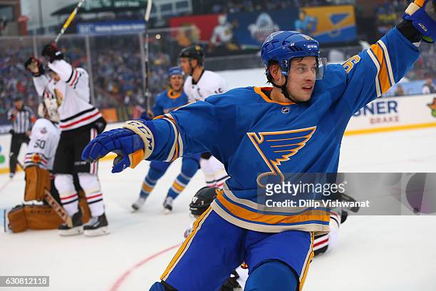 Vladimir Tarasenko of the St. Louis Blues walks to the ice for