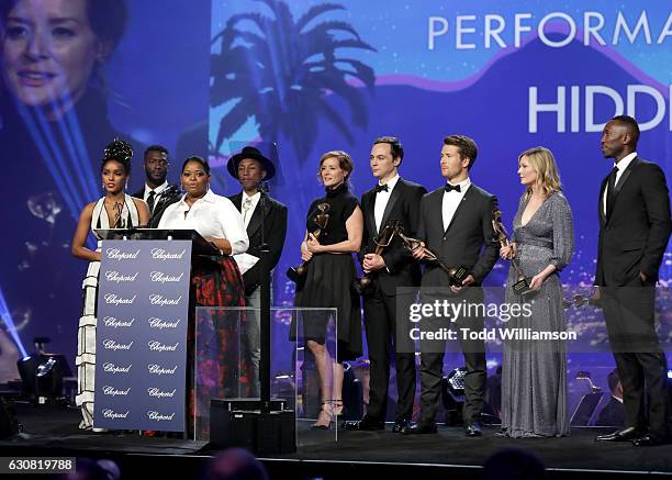 Actors Janelle Monae, Aldis Hodge, Octavia Spencer, producer Pharrell Williams, actors Kimberly Quinn, Jim Parsons, Glen Powell, Kirsten Dunst and...