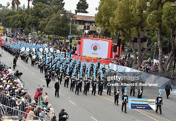 Foothill High School Falcon Marching Band, Henderson, NV participates in the 128th Tournament of Roses Parade Presented by Honda on January 2, 2017...