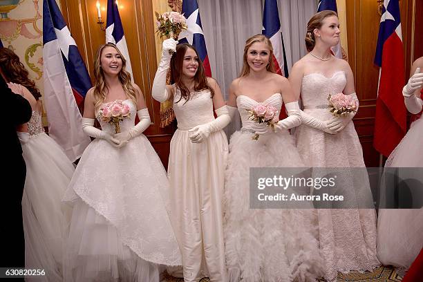 Caroline Jahr, Sophie Aliece Hollis, AnnaRiley Crenshaw and Claire Chlebowski attend 62nd International Debutante Ball at The Pierre Hotel on...