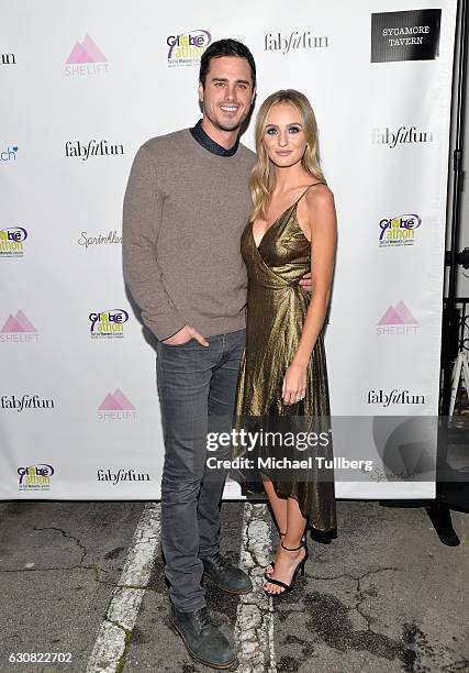 Reality television personalities Ben Higgins and Amanda Stanton attend "The Bachelor" Charity Premiere Party in support of SheLift and Globe-athon at...