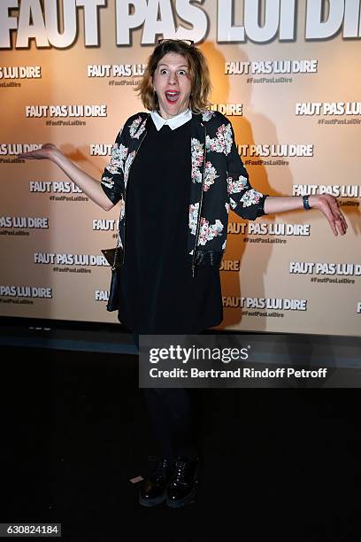 Actress Juliette Tresanini attends the 'Faut pas lui dire' Paris Premiere at UGC Cine Cite Bercy on January 2, 2017 in Paris, France.