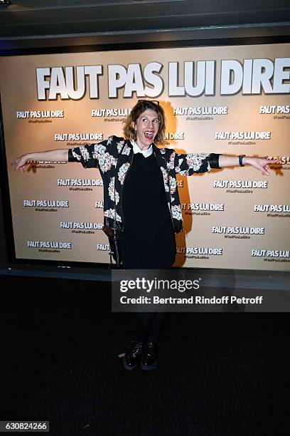 Actress Juliette Tresanini attends the 'Faut pas lui dire' Paris Premiere at UGC Cine Cite Bercy on January 2, 2017 in Paris, France.