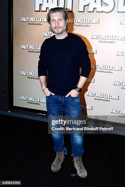 Actor Charlie Dupont attends the 'Faut pas lui dire' Paris Premiere at UGC Cine Cite Bercy on January 2, 2017 in Paris, France.