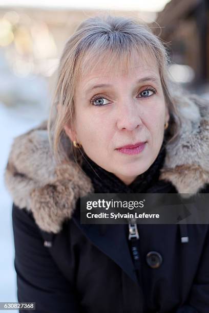 Film director Emilie Deleuze is photographed for Self Assignment on December 12, 2016 in Les Arcs, France