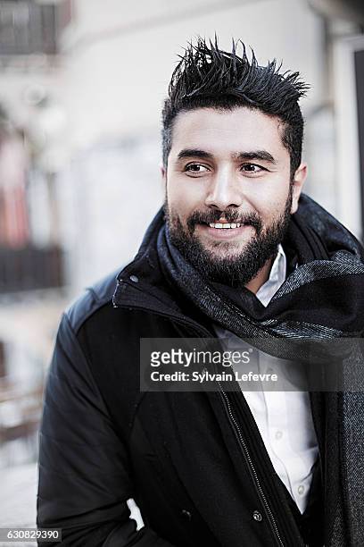 Composer Amine Bouhafa is photographed for Self Assignment on December 13, 2016 in Les Arcs, France