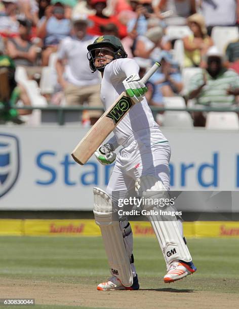 Quinton de Kock of South Africa during day 2 of the 2nd test between South Africa and Sri Lanka at PPC Newlands on January 03, 2107 in Cape Town,...