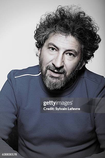 Director Radu Mihaileanu is photographed for Self Assignment on December 13, 2016 in Les Arcs, France