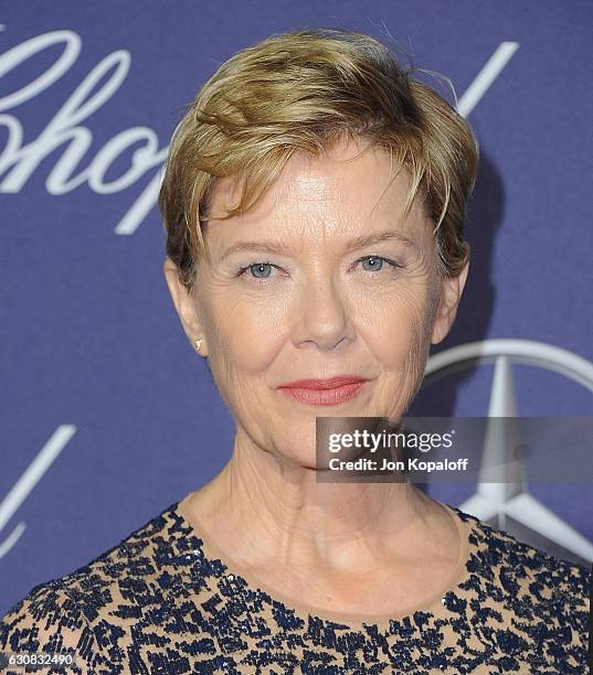 Actress Annette Bening arrives at the 28th Annual Palm Springs International Film Festival Film Awards Gala at Palm Springs Convention Center on...