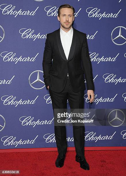 Actor Ryan Gosling arrives at the 28th Annual Palm Springs International Film Festival Film Awards Gala at Palm Springs Convention Center on January...