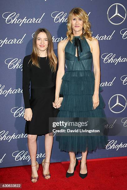 Actress Laura Dern and Jaya Harper arrive at the 28th Annual Palm Springs International Film Festival Film Awards Gala at the Palm Springs Convention...