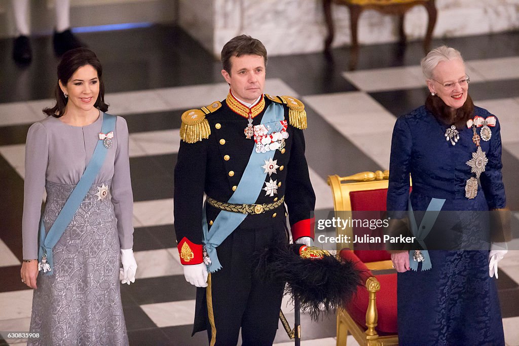 Danish Queen Margrethe Holds New Year's Reception For The Foreign Diplomatic Corps