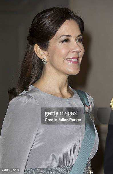 Crown Princess Mary of Denmark attends a New Year's Levee held by Queen Margrethe of Denmark for Diplomats at Christiansborg Palace on January 3,...