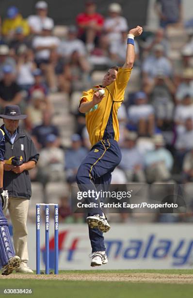 Chris Tremlett bowling for Hampshire during the Cheltenham & Gloucester Trophy Semi Final between Hampshire and Yorkshire at The Rose Bowl,...
