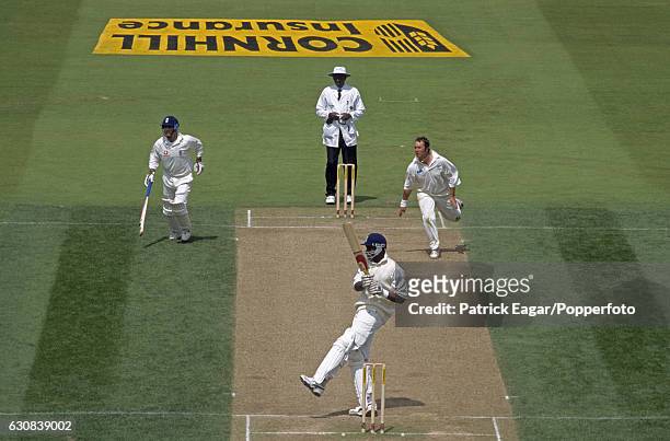 Alex Tudor of England batting during his 99 not out in the 1st Test match between England and New Zealand at Edgbaston, Birmingham, 3rd July 1999....