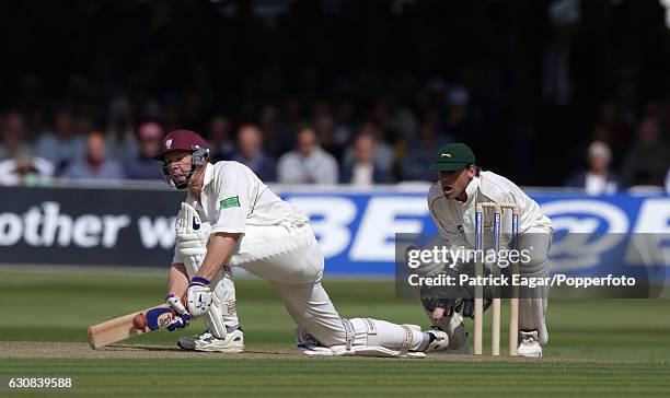 Robert Turner batting for Somerset during the Cheltenham & Gloucester Trophy Final between Leicestershire and Somerset at Lord's Cricket Ground,...