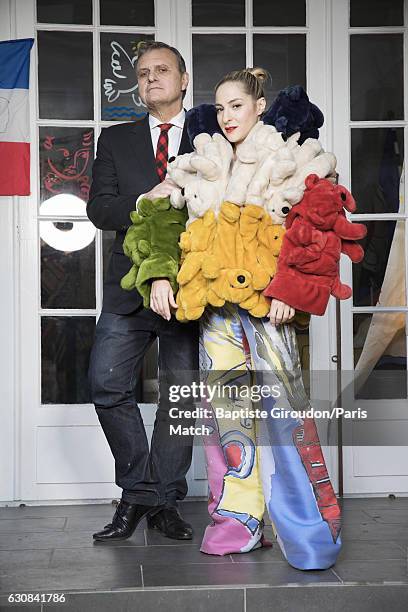 Fashion designer Jean-Charles de Castelbajac is photographed for Paris Match on December 9, 2016 in Paris, France.