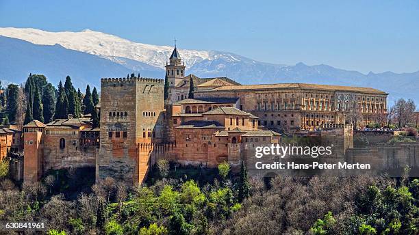 alhambra, granada, andalusia - alhambra stock-fotos und bilder