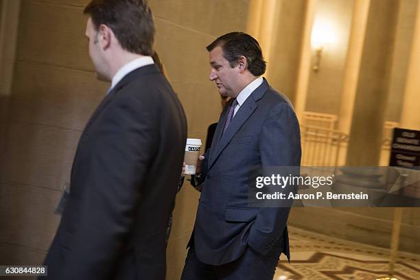 Sen. Ted Cruz arrives at the U.S. Capitol January 3, 2017 in Washington, DC. Today marks the first day of the 115th Congress.