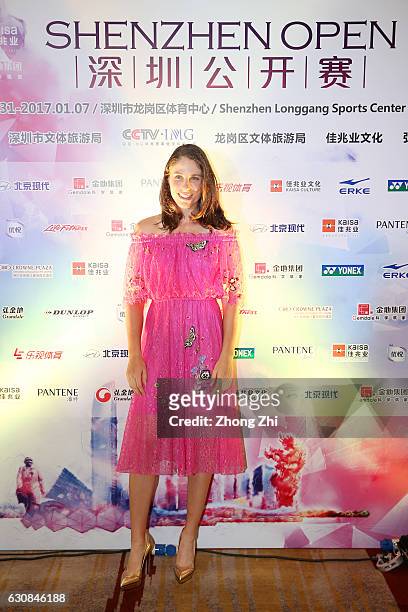 Johanna Konta of Great Britain attends Players Party during Day 3 of 2017 WTA Shenzhen Open at Crowne Plaza Shenzhen Longgang City Centre on January...