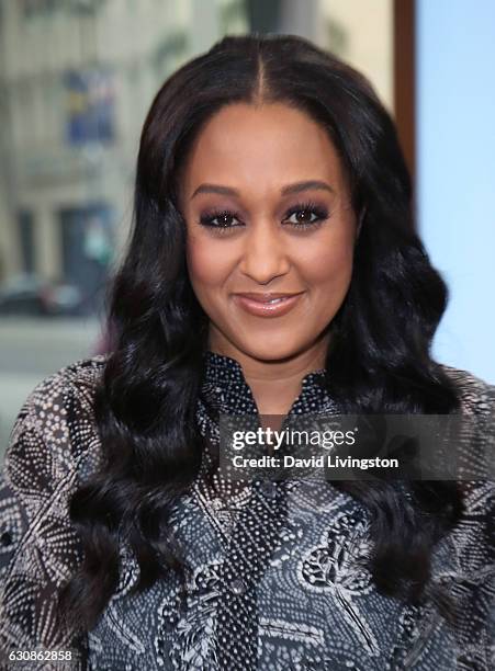Actress Tia Mowry-Hardrict attends Hollywood Today Live at W Hollywood on January 3, 2017 in Hollywood, California.
