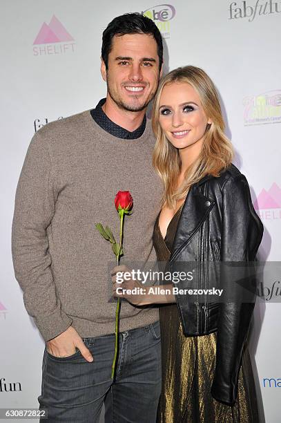 Personalities Ben Higgins and Lauren Bushnell attend the premiere party for The Bachelor Charity at Sycamore Tavern on January 2, 2017 in Los...