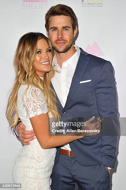 Personalities Becca Tilley and Robert Graham attend the premiere party for The Bachelor Charity at Sycamore Tavern on January 2, 2017 in Los Angeles,...
