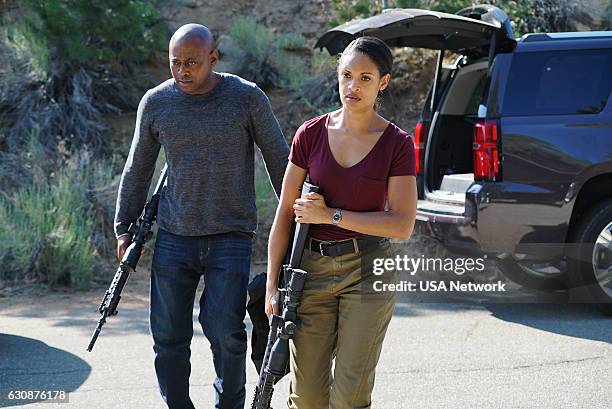 Primer Contact" Episode 110 -- Pictured: Omar Epps as Isaac Johnson, Cynthia Addai-Robinson as Agent Nadine Memphis --