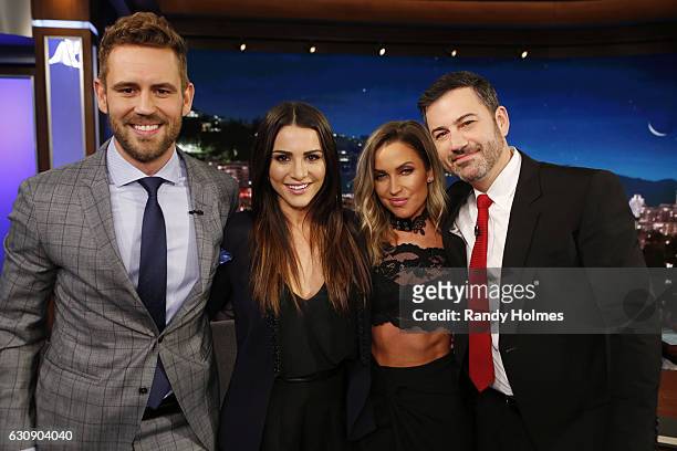 On Monday, January 2, following the premiere of the new season of Walt Disney Television via Getty Images's "The Bachelor," Jimmy Kimmel hosts a...