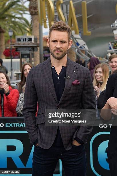 Nick Viall visits "Extra" at Universal Studios Hollywood on January 3, 2017 in Universal City, California.