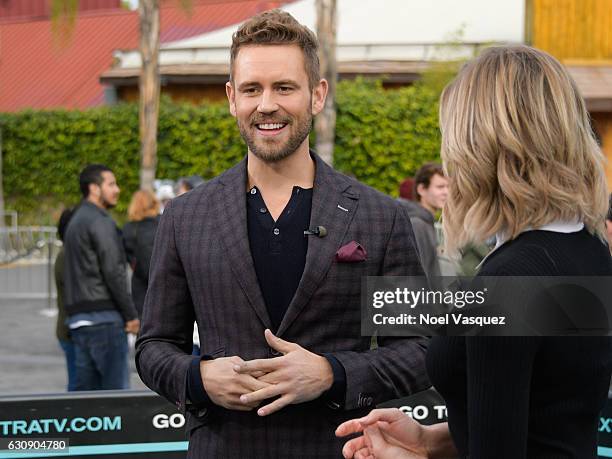 Nick Viall visits "Extra" at Universal Studios Hollywood on January 3, 2017 in Universal City, California.