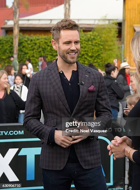 Nick Viall visits "Extra" at Universal Studios Hollywood on January 3, 2017 in Universal City, California.