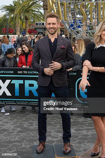 Nick Viall visits "Extra" at Universal Studios Hollywood on January 3, 2017 in Universal City, California.