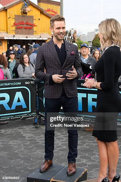 Nick Viall visits "Extra" at Universal Studios Hollywood on January 3, 2017 in Universal City, California.