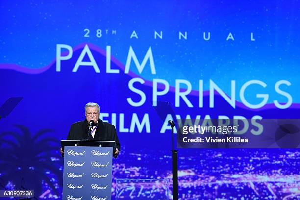 Harold Matzner, Palm Springs International Film Festival Chairman speaks at the 28th Annual Palm Springs International Film Festival at Parker Palm...