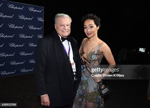 Harold Matzner, Palm Springs International Film Festival Chairman and actress Ruth Negga attend the 28th Annual Palm Springs International Film...