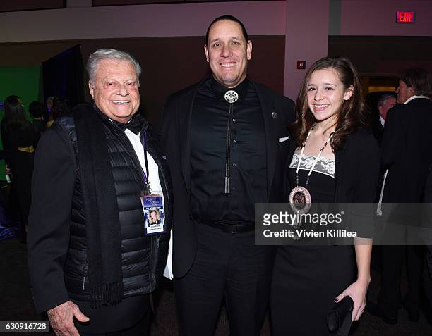Harold Matzner, Palm Springs International Film Festival Chairman, Jeff Grubbe and Jayla Grubbe attend the 28th Annual Palm Springs International...