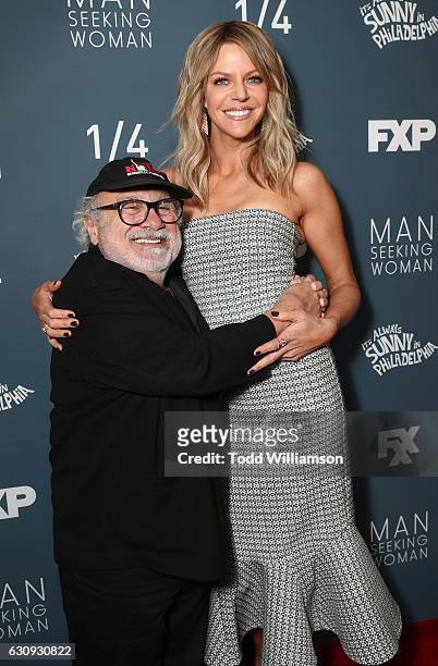 Danny DeVito and Kaitlin Olsen attend the Premiere Of FXX's "It's Always Sunny In Philadelphia" Season 12 And "Man Seeking Woman" Season 3 at Fox...