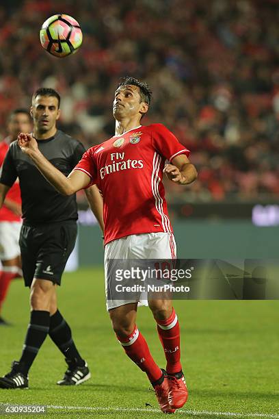 Benficas forward Jonas from Brazil during the Portuguese Cup 2016/17 match between SL Benfica v FC Vizela, at Luz Stadium in Lisbon on January 3,...