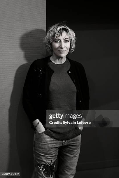 Actress Valeria Bruni Tedeschi is photographed for Self Assignment on December 13, 2016 in Les Arcs, France