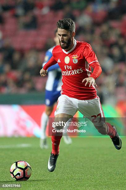 Benfica's midfielder Rafa Silva in action during the Portuguese League Cup football match SL Benfica vs FC Vizela at the Luz stadium in Lisbon,...