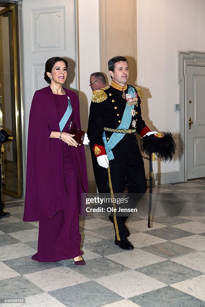 Danish Queen Margrethe Holds New Year's Reception For High Ranking Military Personel and Civil Defense