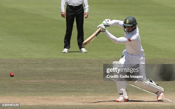 Quinton de Kock of South Africa during day 3 of the 2nd test between South Africa and Sri Lanka at PPC Newlands on January 04, 2107 in Cape Town,...