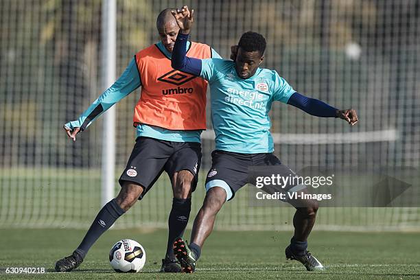 Simon Poulsen of PSV, Florian Jozefzoon of PSVduring the training camp of PSV Eindhoven on January 4, 2017 at Cadiz, Spain.