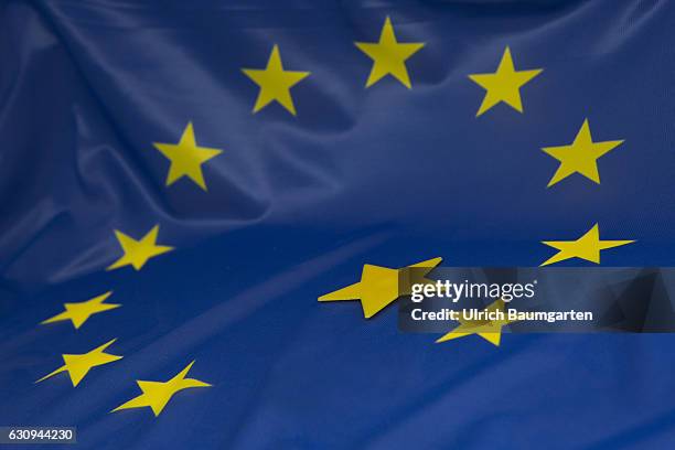 Symbol photo on the topic of Brexite and Unity of the European Union - Great Britain - and whoever follows then? The photo shows the European flag...