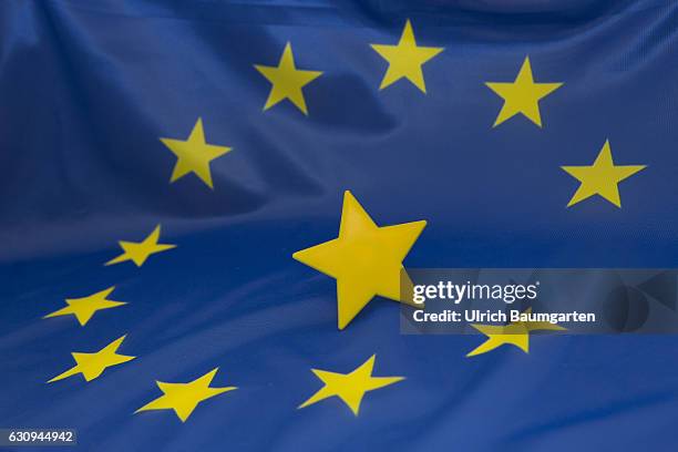 Symbol photo on the topic of Brexite and Unity of the European Union - Great Britain - and whoever follows then? The photo shows the European flag...
