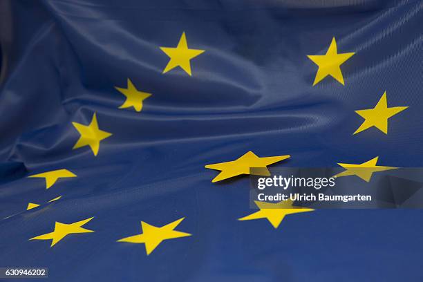 Symbol photo on the topic of Brexite and Unity of the European Union - Great Britain - and whoever follows then? The photo shows the European flag...