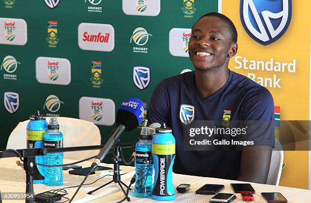 Kagiso Rabada of South Africa during the post match press conference during day 3 of the 2nd test between South Africa and Sri Lanka at PPC Newlands...
