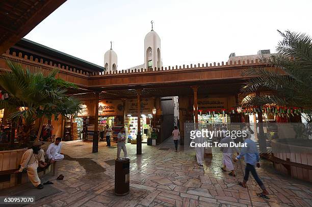 General view of a souk in Deira on January 4, 2017 in Dubai, United Arab Emirates.